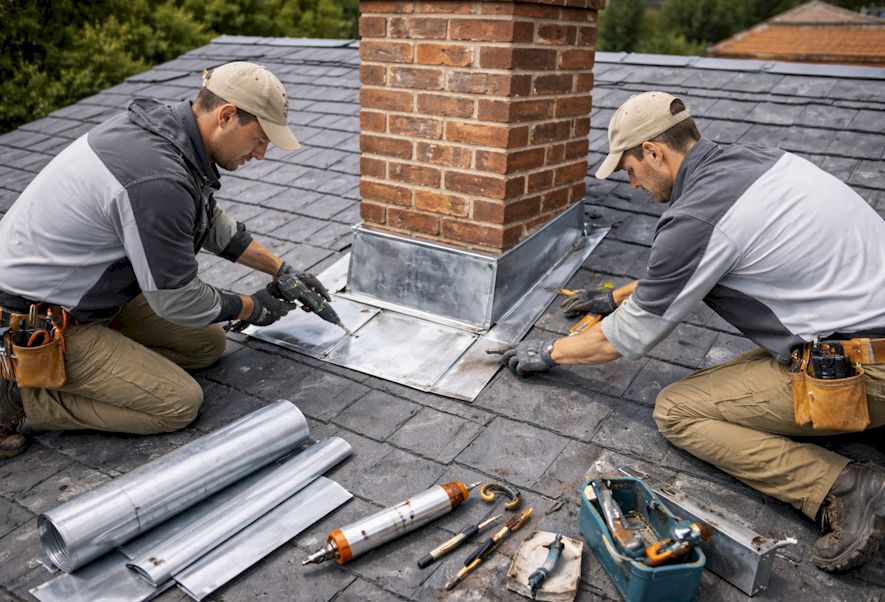 Pose et réfection de solins et abergements de cheminée - Gironde 78