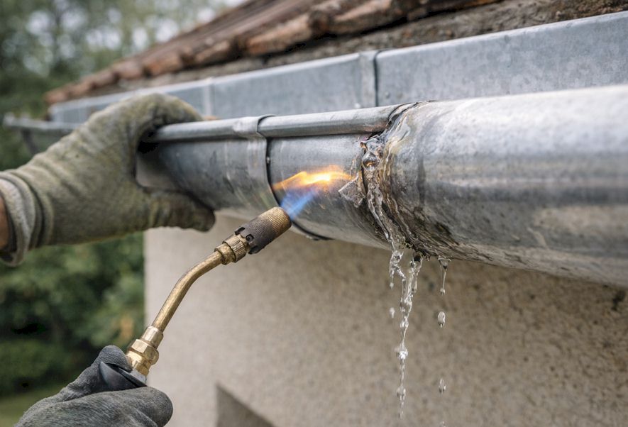 Réparation de gouttière qui fuit et reprise d’étanchéité - Couvreur 78