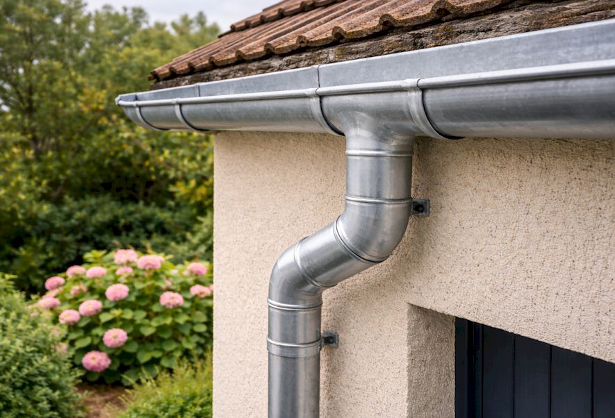 Pose de descentes d’eaux pluviales et raccordement de gouttières - Yvelines 78